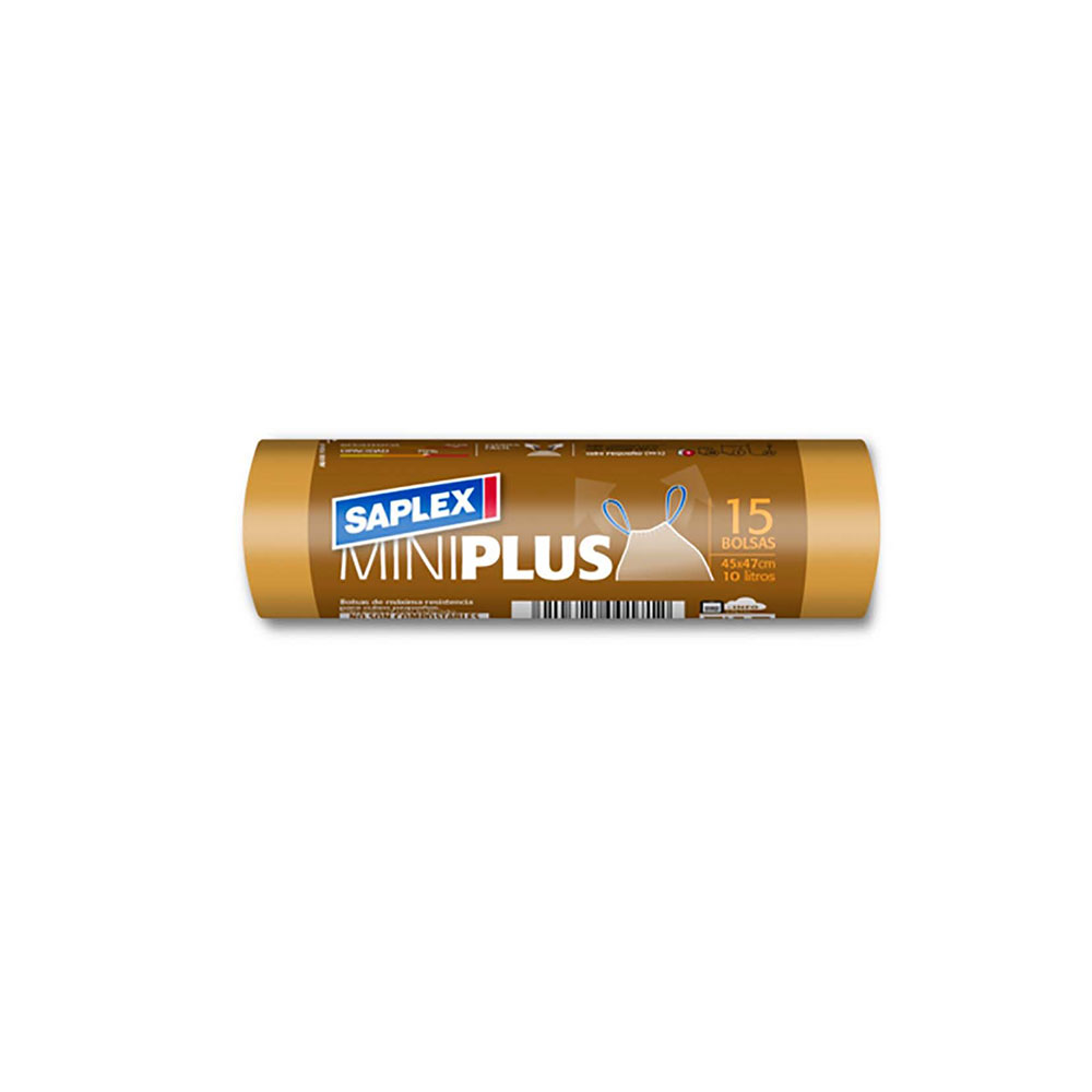 Saco de lixo miniplus 10l 15 unid. sapplex 45x47cm_0