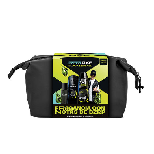 Estojo axe dark bizarrap desodorante + gel + loÃ§Ã£o pÃ³s-barba + nÃ©cessaire_0