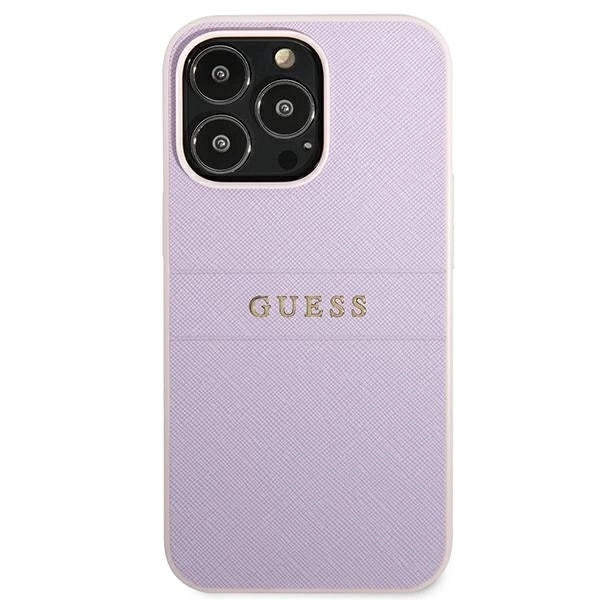 Guess GUHCP13LPSASBPU iPhone 13 Pro / 13 6.1" purple/purple Saffiano Hot Stamp &amp; Metal Logo_2