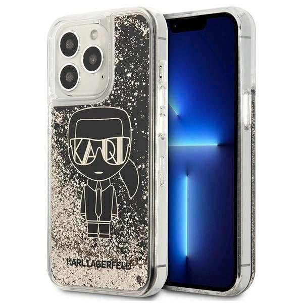 Karl Lagerfeld KLHCP13LLGGKBK iPhone 13 Pro/ 13 6,1"czarny/black hardcase Liquid Glitter Gatsby_0