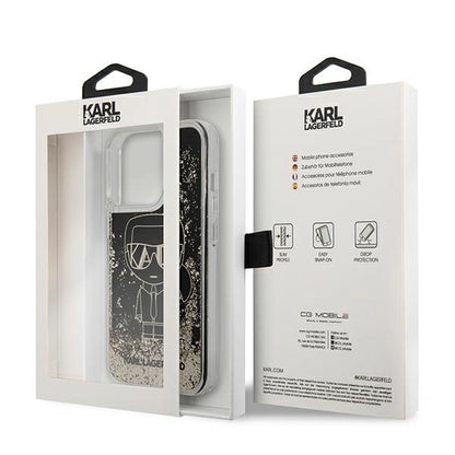 Karl Lagerfeld KLHCP13LLGGKBK iPhone 13 Pro/ 13 6,1"czarny/black hardcase Liquid Glitter Gatsby_7