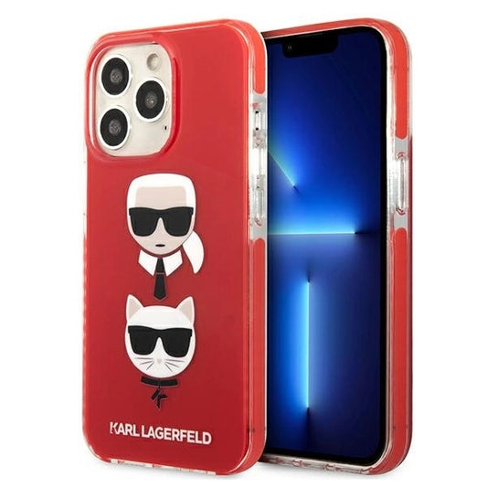 Karl Lagerfeld KLHCP13LTPE2TR iPhone 13 Pro / 13 6,1" hardcase czerwony/red Karl&Choupette Head_0