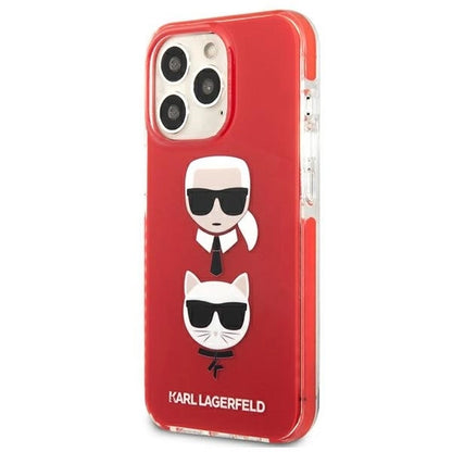Karl Lagerfeld KLHCP13LTPE2TR iPhone 13 Pro / 13 6,1" hardcase czerwony/red Karl&Choupette Head_1