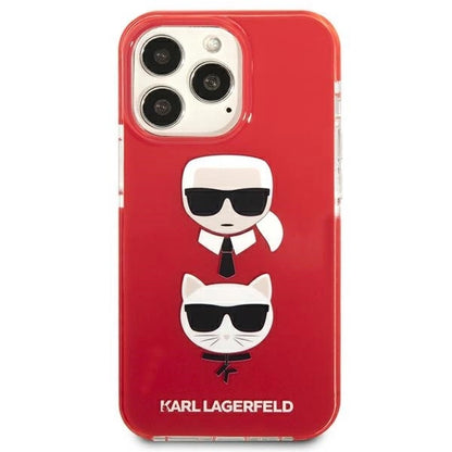 Karl Lagerfeld KLHCP13LTPE2TR iPhone 13 Pro / 13 6,1" hardcase czerwony/red Karl&Choupette Head_2