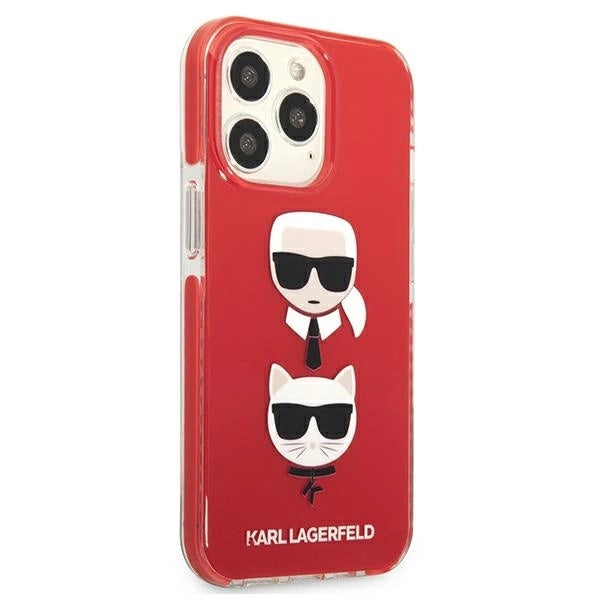 Karl Lagerfeld KLHCP13LTPE2TR iPhone 13 Pro / 13 6,1" hardcase czerwony/red Karl&Choupette Head_3