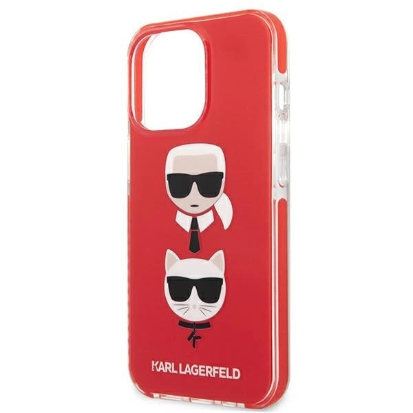 Karl Lagerfeld KLHCP13LTPE2TR iPhone 13 Pro / 13 6,1" hardcase czerwony/red Karl&Choupette Head_5