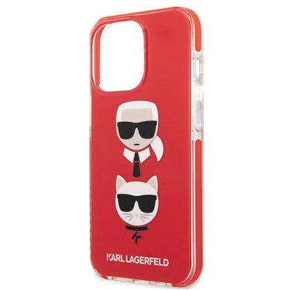Karl Lagerfeld KLHCP13LTPE2TR iPhone 13 Pro / 13 6,1" hardcase czerwony/red Karl&Choupette Head_5