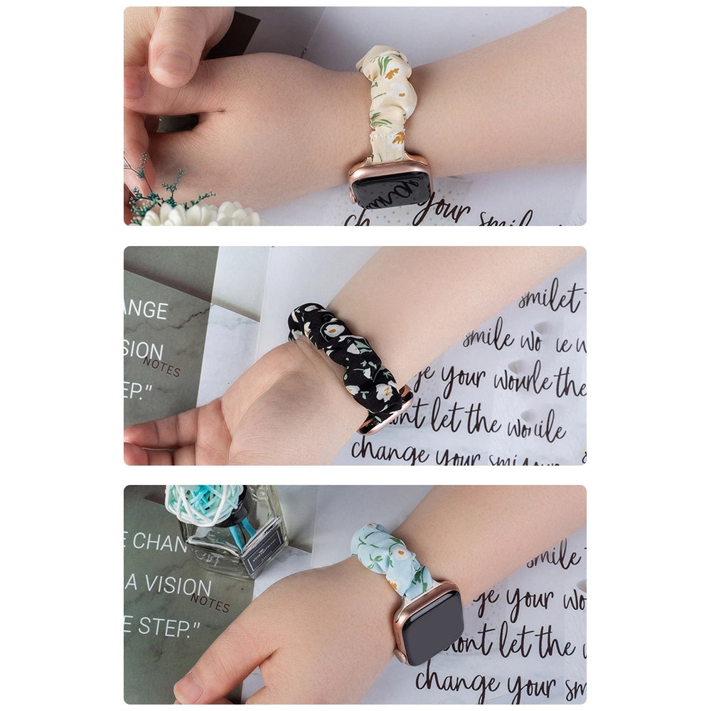 Cloth Watch 7 band 7/6/5/4/3/2 / SE (45/44 / 42mm) strap bracelet bracelet with elastic pineapple_10