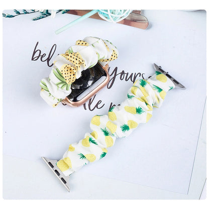 Cloth Watch 7 band 7/6/5/4/3/2 / SE (45/44 / 42mm) strap bracelet bracelet with elastic pineapple_4