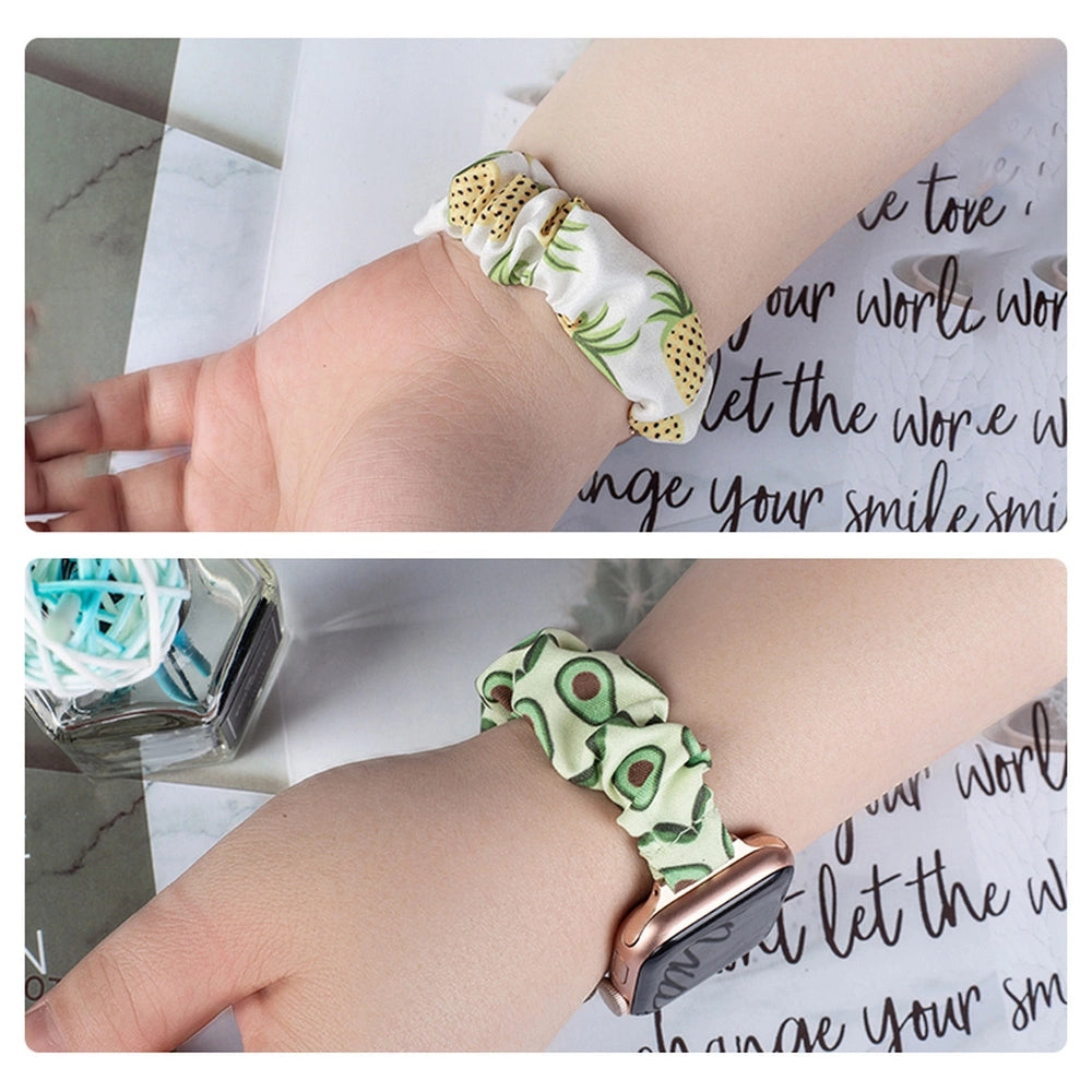 Cloth Watch 7 band 7/6/5/4/3/2 / SE (45/44 / 42mm) strap bracelet bracelet with elastic pineapple_6