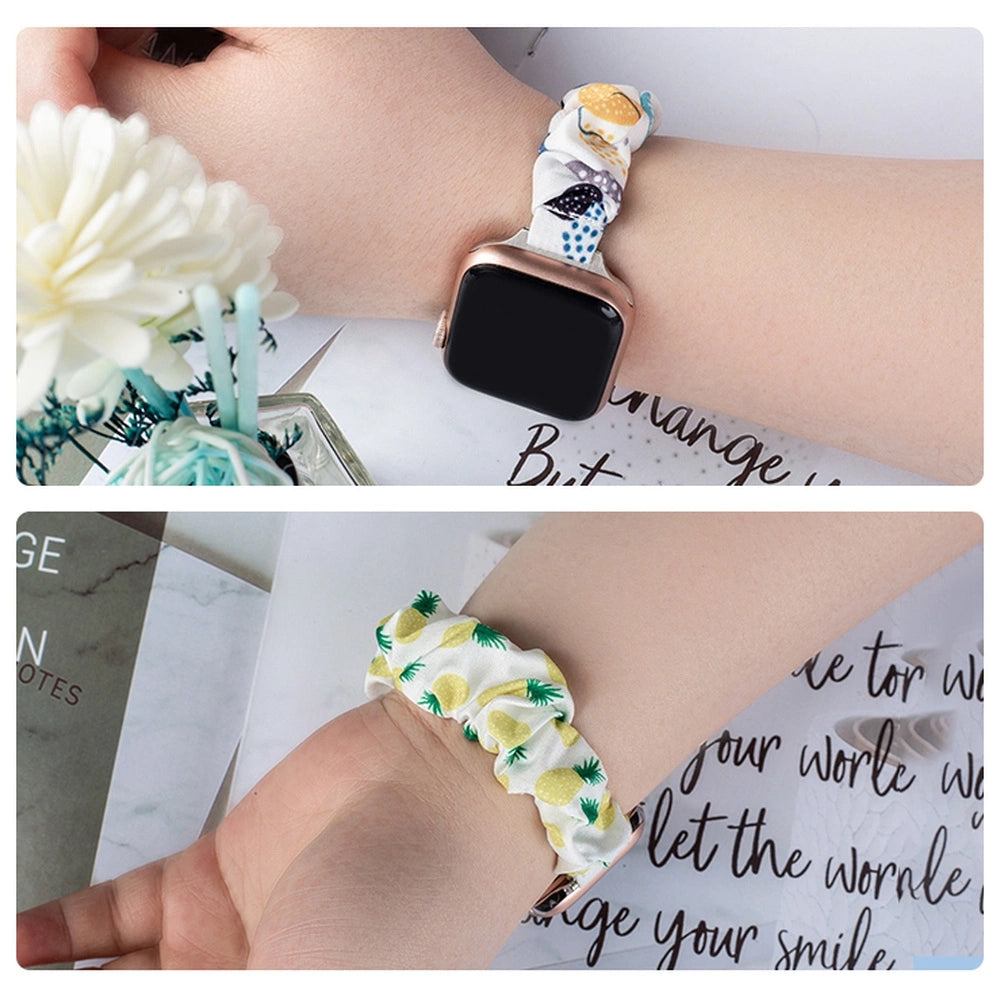 Cloth Watch 7 band 7/6/5/4/3/2 / SE (45/44 / 42mm) strap bracelet bracelet with elastic pineapple_7