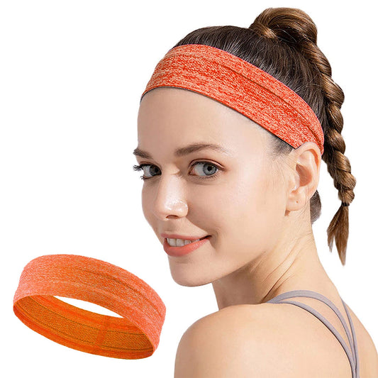 Elastic fabric headband for running fitness orange_0