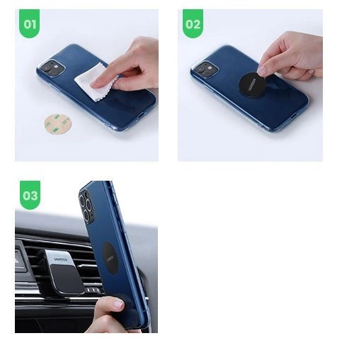 Ugreen magnetic car holder for the ventilation grille, silver (LP290)_11