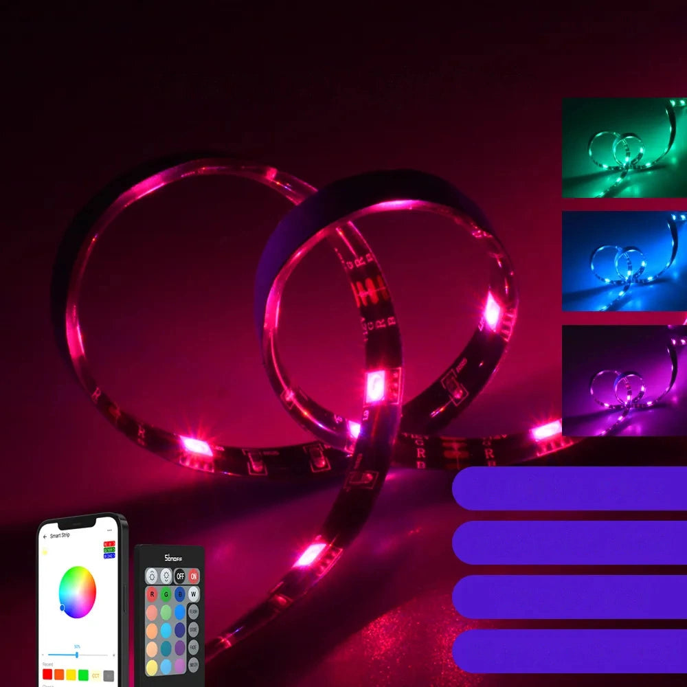 Sonoff L2-5M kit intelligent waterproof LED strip 5m RGB remote control Wi-Fi power supply_5