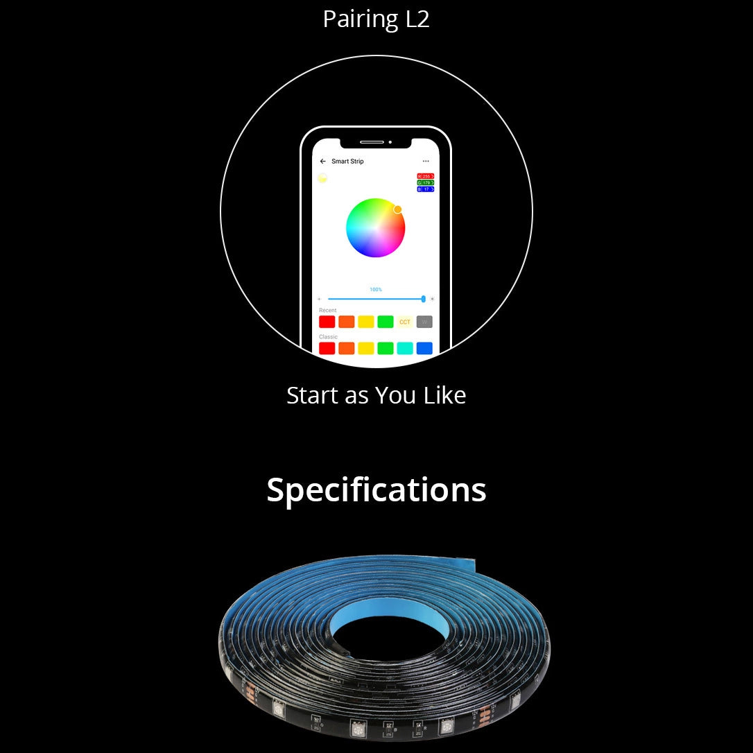 Sonoff L2-2M kit intelligent waterproof LED strip 2m RGB remote control Wi-Fi power supply_6