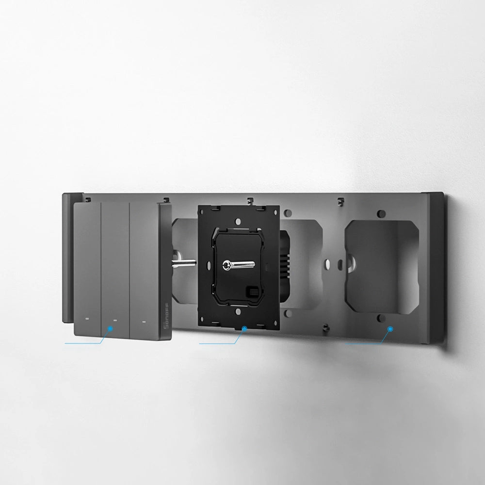 Frame for M5 80 smart wall switch 4-way quadruple SONOFF M5-4C-80-F (dim gray)_3