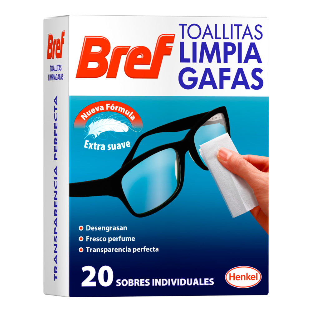 Toalhitas bref limpa Ã³culos 20 unid. (saquetas individuais)_0