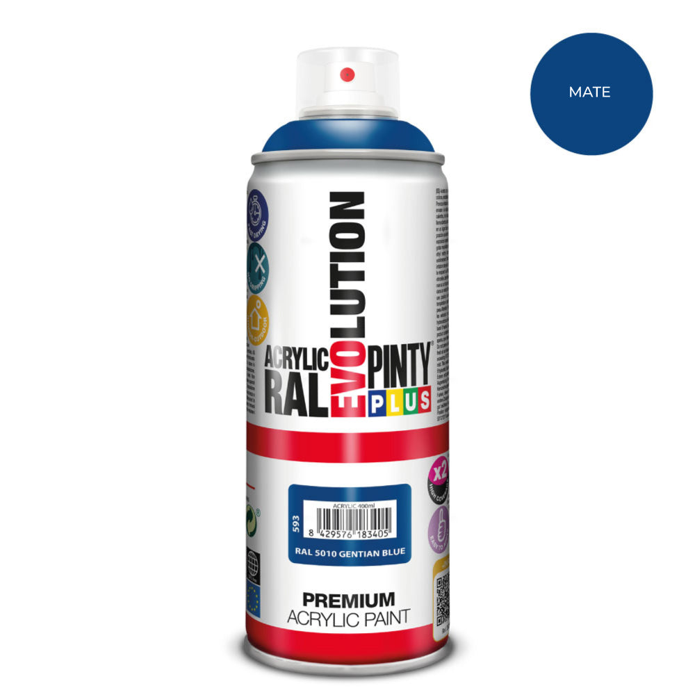 Tinta em spray pintyplus evolution 520 cc ral 5010 matt gentian blue_0
