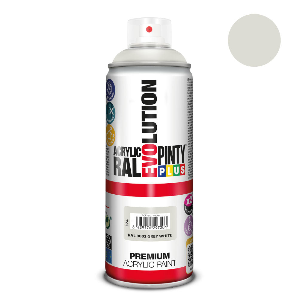Tinta em spray pintyplus evolution 520 cc ral 9002 grey white_0