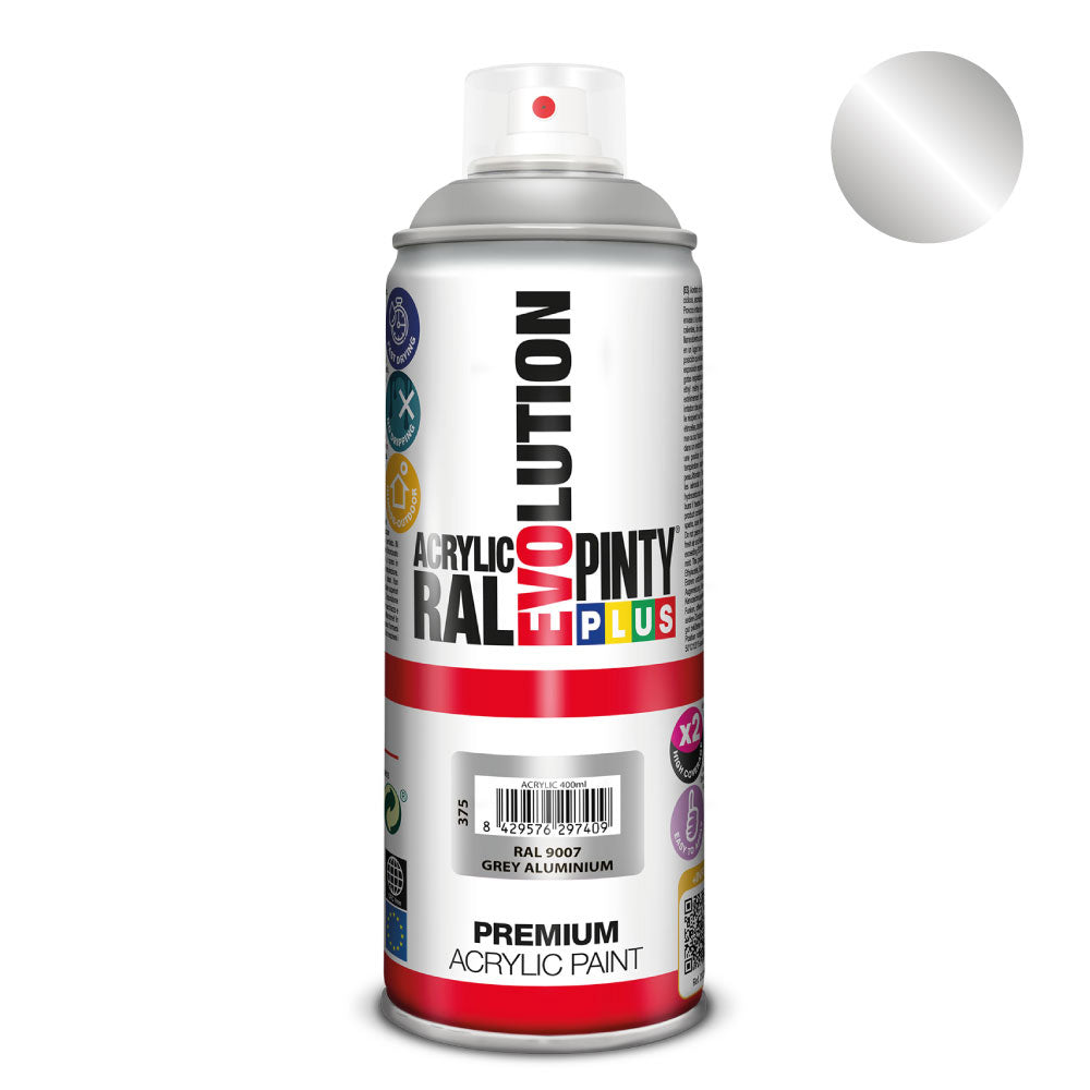 Tinta em spray pintyplus evolution 520 cc ral 9007 grey aluminium_0