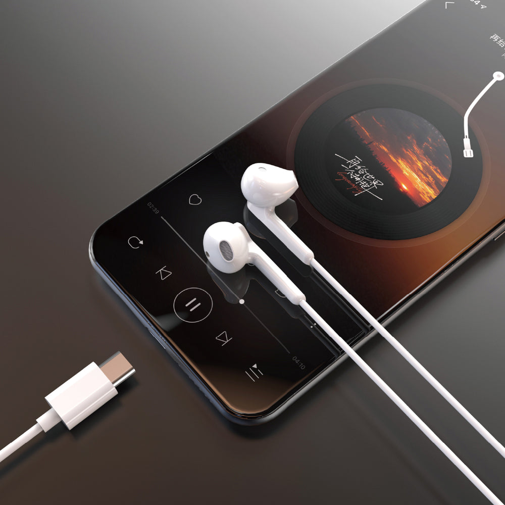 Dudao X3C In-Ear Wired USB-C Headphones 1.2m - White_1
