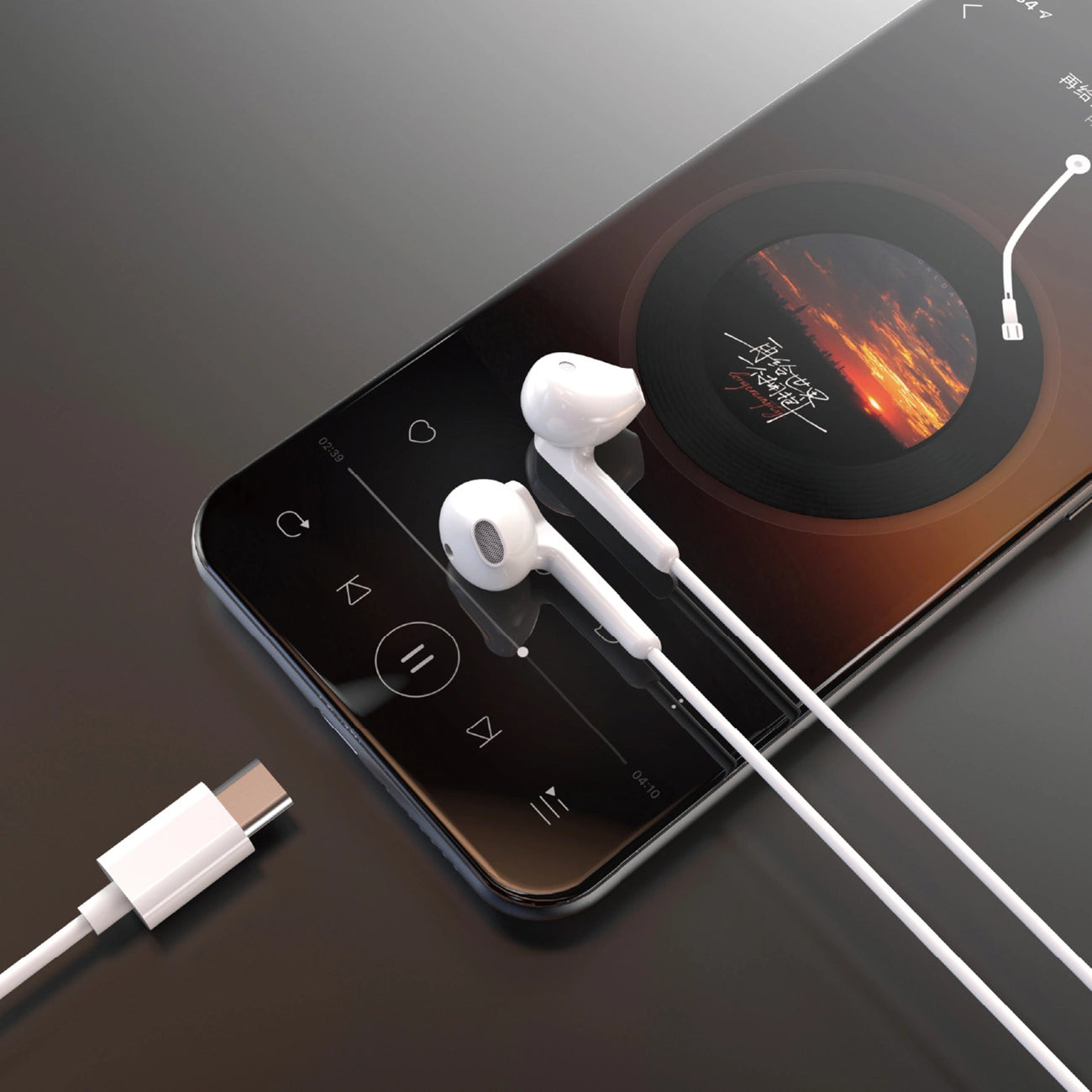 Dudao X3C In-Ear Wired USB-C Headphones 1.2m - White_1