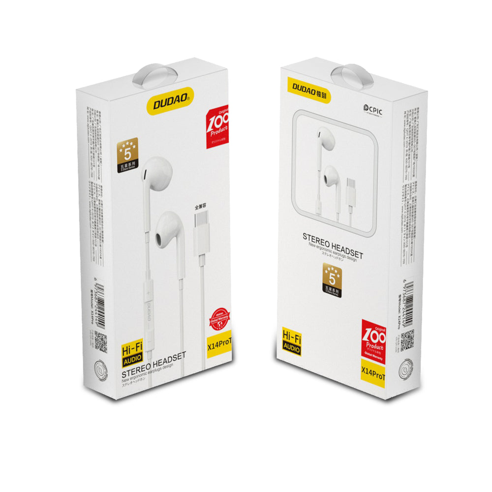 Dudao in-ear headphones with USB Type-C connector white (X14PROT)_4
