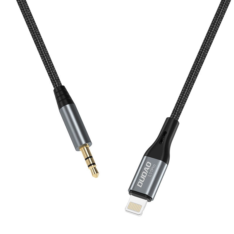 Dudao audio cable Lightning - mini jack 3.5mm 1m gray (L11PRO)_2