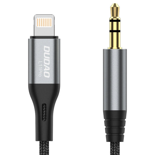 Dudao audio cable Lightning - mini jack 3.5mm 1m gray (L11PRO)_0