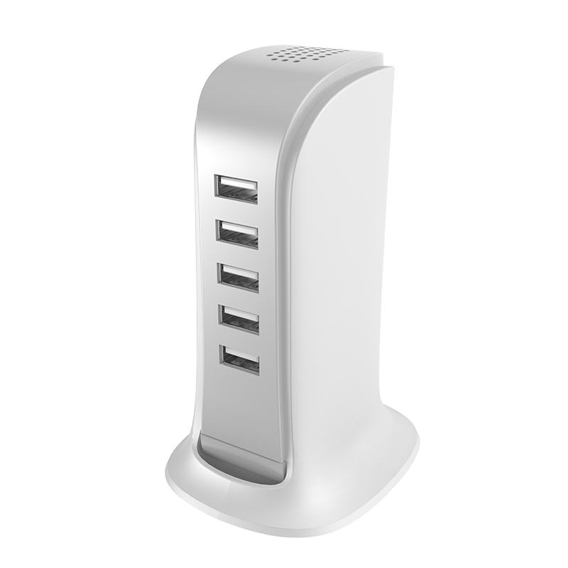 Dudao 5x USB charger with built-in EU power cable white (A5EU)_1
