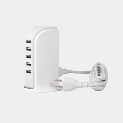 Dudao 5x USB charger with built-in EU power cable white (A5EU)_5