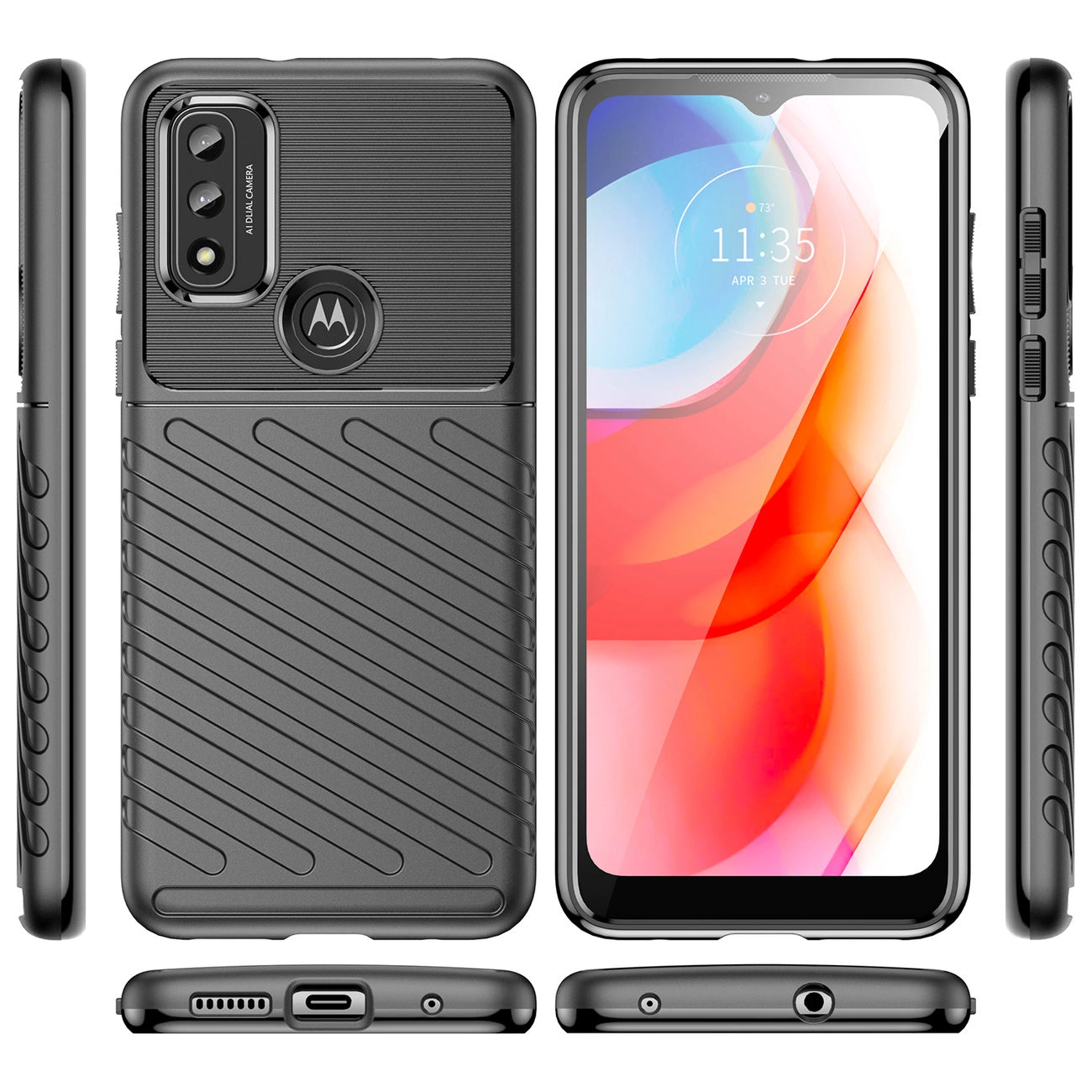 Thunder Case flexible armored cover for Motorola Moto G Play 2022 black_7