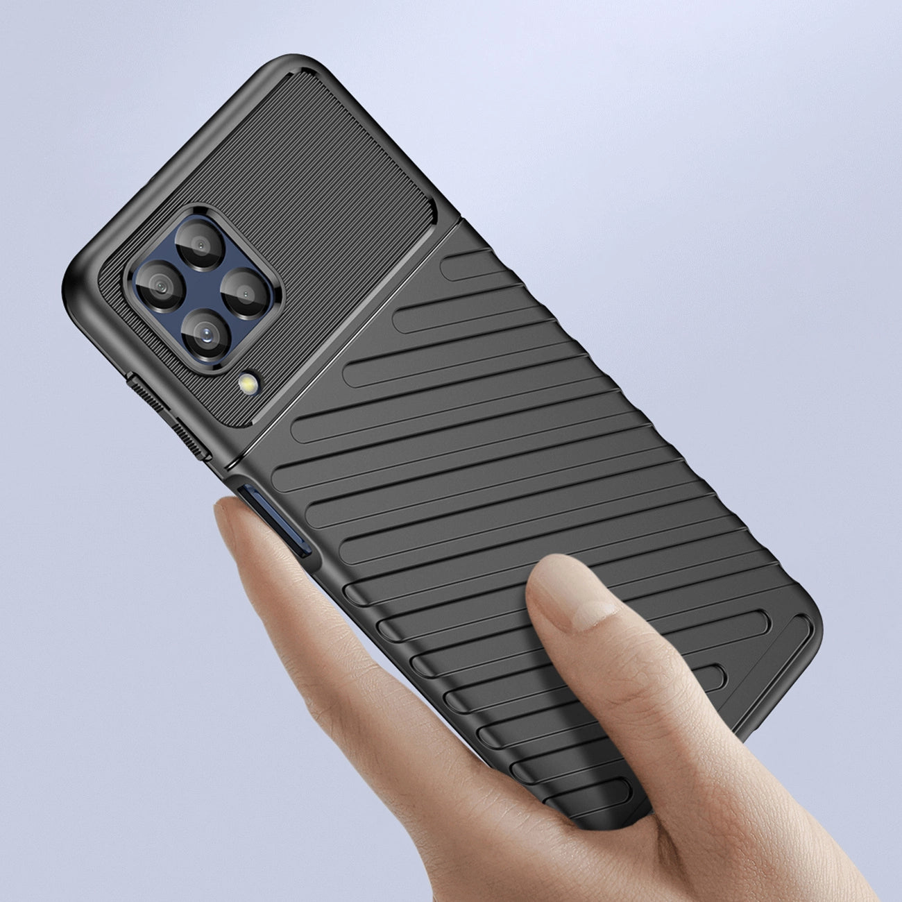 Thunder Case flexible armored cover for Samsung Galaxy M53 5G black_1