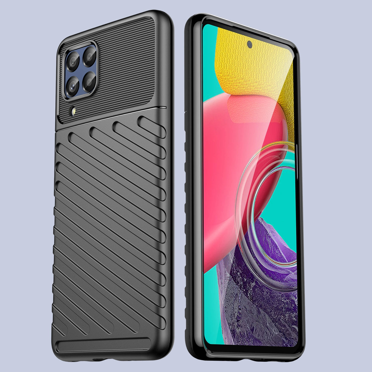 Thunder Case flexible armored cover for Samsung Galaxy M53 5G black_4