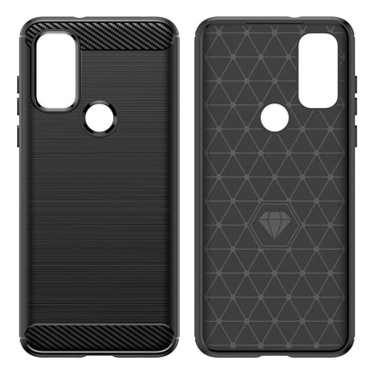 Carbon Case Flexible Cover Sleeve Motorola Moto G Play 2022 black_4