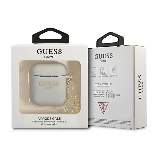 Guess GUA2LSC4EG AirPods cover grey/grey Silicone Charm 4G Collection_2