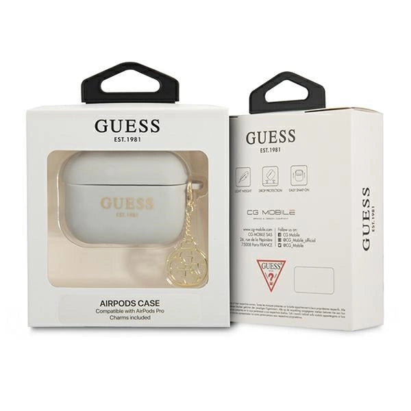 Guess GUAPLSC4EG AirPods Pro cover grey/grey Silicone Charm 4G Collection_2