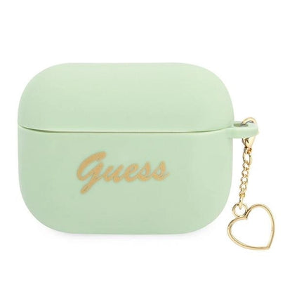 Guess GUAPLSCHSN AirPods Pro cover green/green Silicone Charm Heart Collection_0