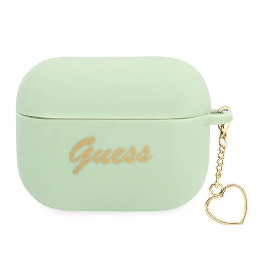 Guess GUAPLSCHSN AirPods Pro cover green/green Silicone Charm Heart Collection_0