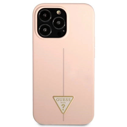 Guess GUHCP13LSLTGP iPhone 13 Pro / 13 6.1" pink/pink hardcase Silicone Triangle_2