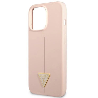 Guess GUHCP13LSLTGP iPhone 13 Pro / 13 6.1" pink/pink hardcase Silicone Triangle_5