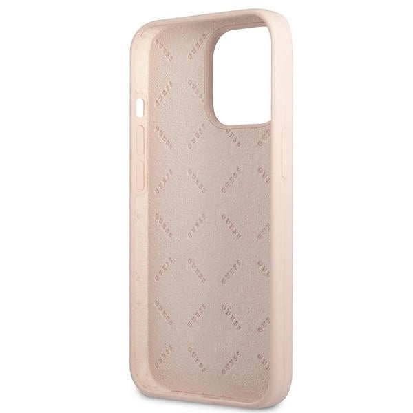 Guess GUHCP13LSLTGP iPhone 13 Pro / 13 6.1" pink/pink hardcase Silicone Triangle_6