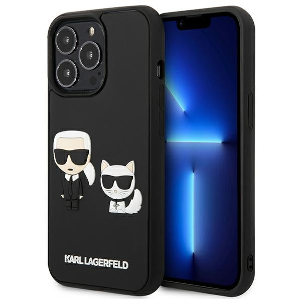 Karl Lagerfeld KLHCP13L3DRKCK iPhone 13 Pro / 13 6.1" black/black hardcase Karl&amp;Choupette Ikonik 3D_0