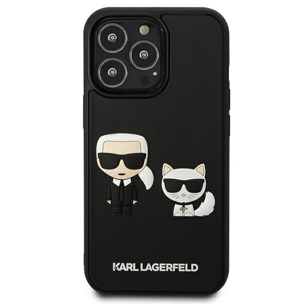 Karl Lagerfeld KLHCP13L3DRKCK iPhone 13 Pro / 13 6.1" black/black hardcase Karl&amp;Choupette Ikonik 3D_2