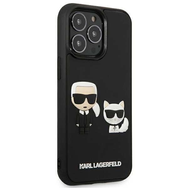 Karl Lagerfeld KLHCP13L3DRKCK iPhone 13 Pro / 13 6.1" black/black hardcase Karl&amp;Choupette Ikonik 3D_3