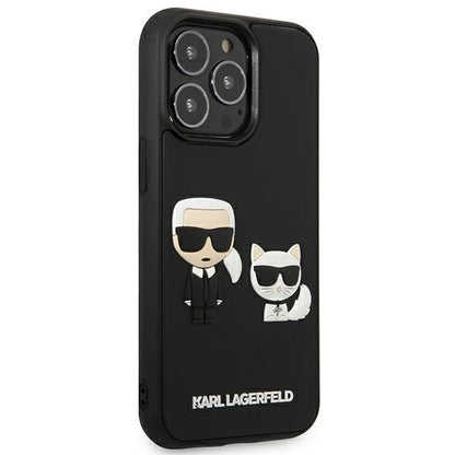 Karl Lagerfeld KLHCP13L3DRKCK iPhone 13 Pro / 13 6.1" black/black hardcase Karl&amp;Choupette Ikonik 3D_3