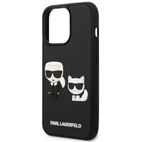 Karl Lagerfeld KLHCP13L3DRKCK iPhone 13 Pro / 13 6.1" black/black hardcase Karl&amp;Choupette Ikonik 3D_5