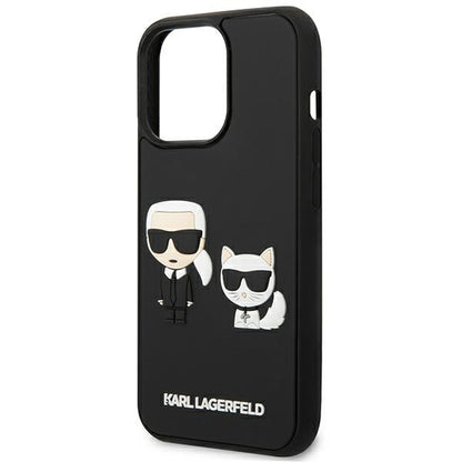 Karl Lagerfeld KLHCP13L3DRKCK iPhone 13 Pro / 13 6.1" black/black hardcase Karl&amp;Choupette Ikonik 3D_5