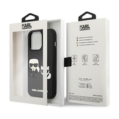 Karl Lagerfeld KLHCP13L3DRKCK iPhone 13 Pro / 13 6.1" black/black hardcase Karl&amp;Choupette Ikonik 3D_7
