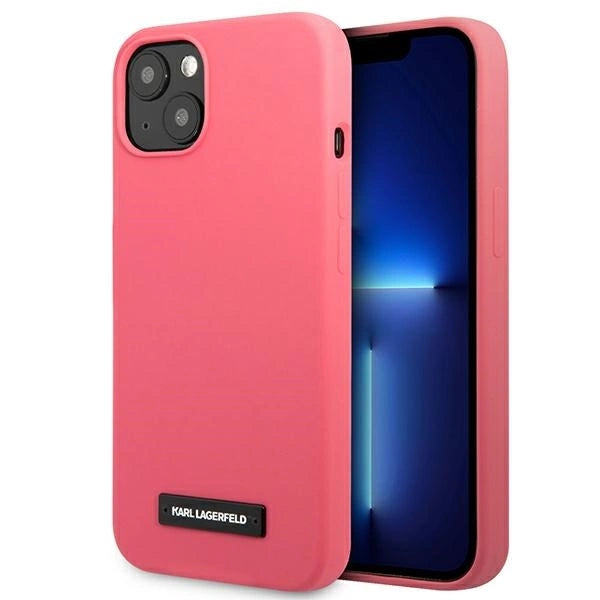 Karl Lagerfeld KLHCP13MSLMP1PI iPhone 13 6,1" hardcase fuksja/fuchsia Silicone Plaque_0